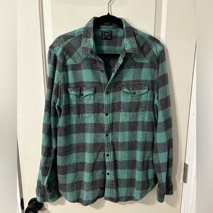 Vintage Lucky Brand western flannel snap shirt L
